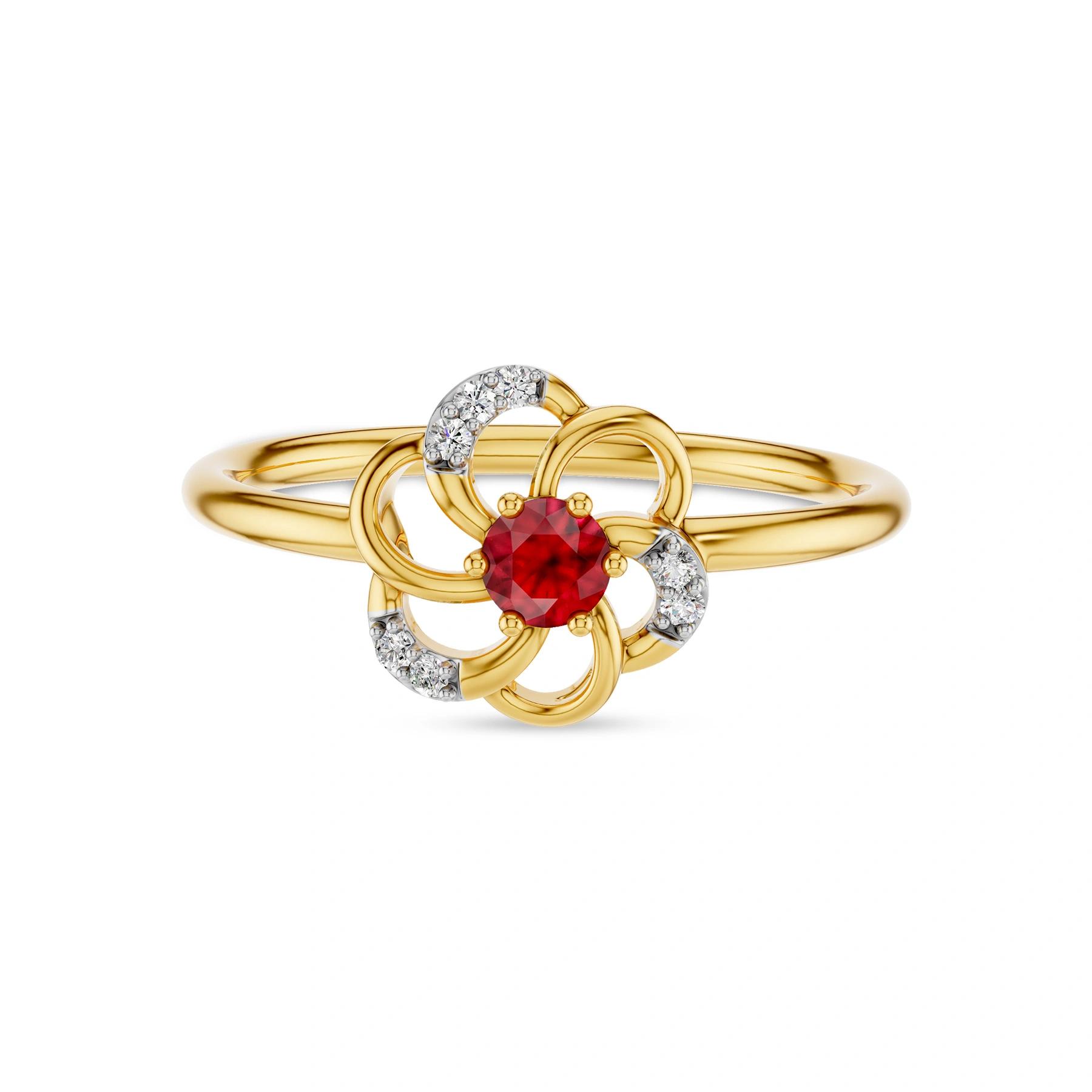 Yellow Gold 14KT SI-HI 7 Gemstone