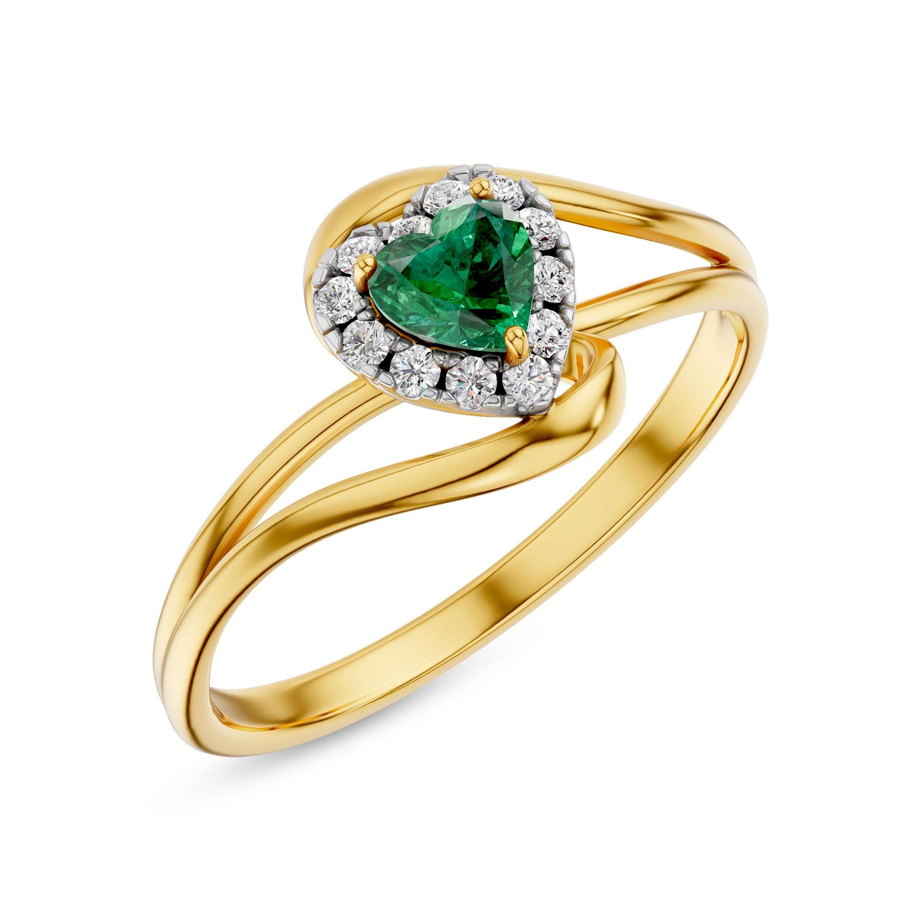 Yellow Gold 9KT Size 6 SI-HI Gemstone