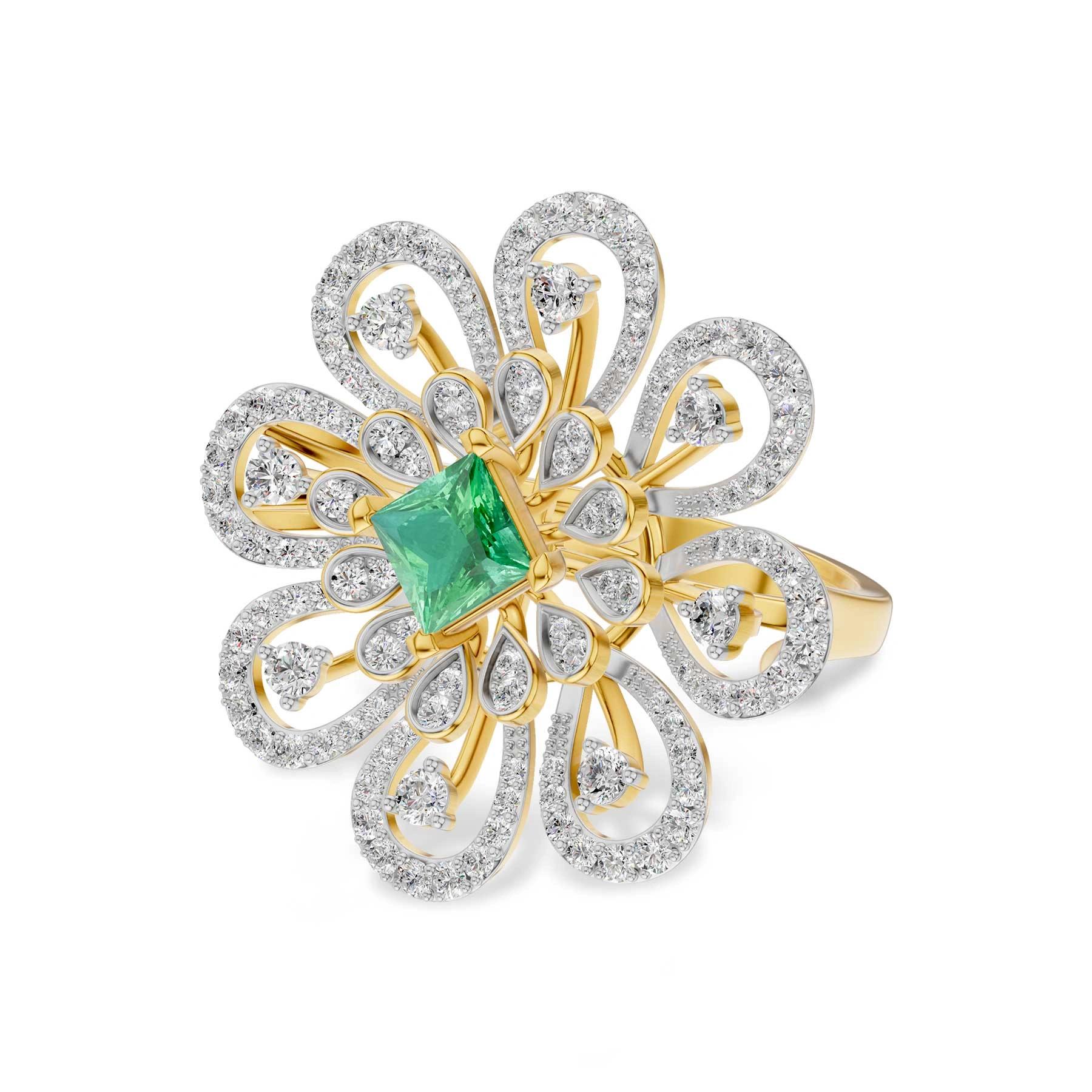 Yellow Gold 14KT SI-HI Gemstone 6