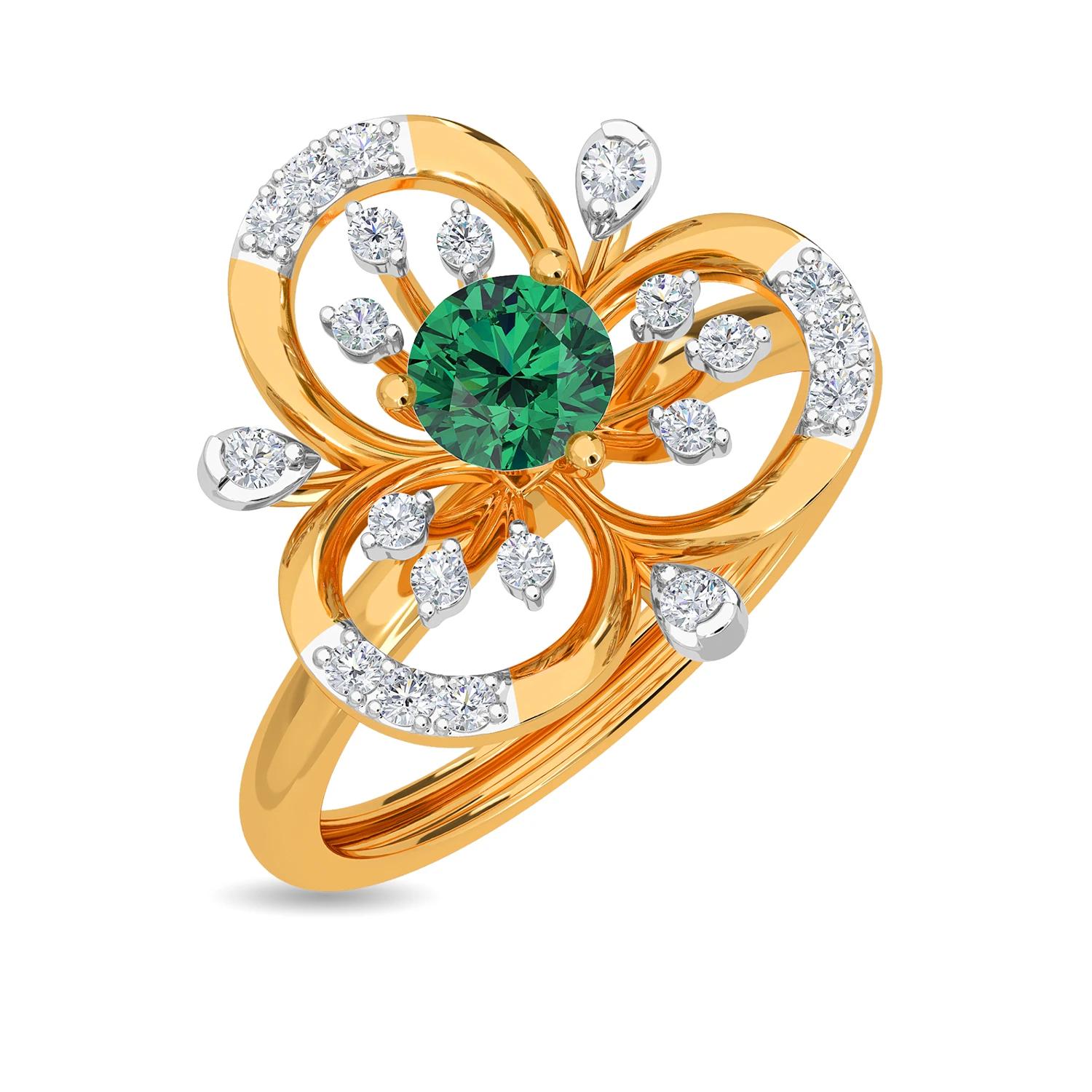 Yellow Gold 14KT Size 7 SI-HI Gemstone