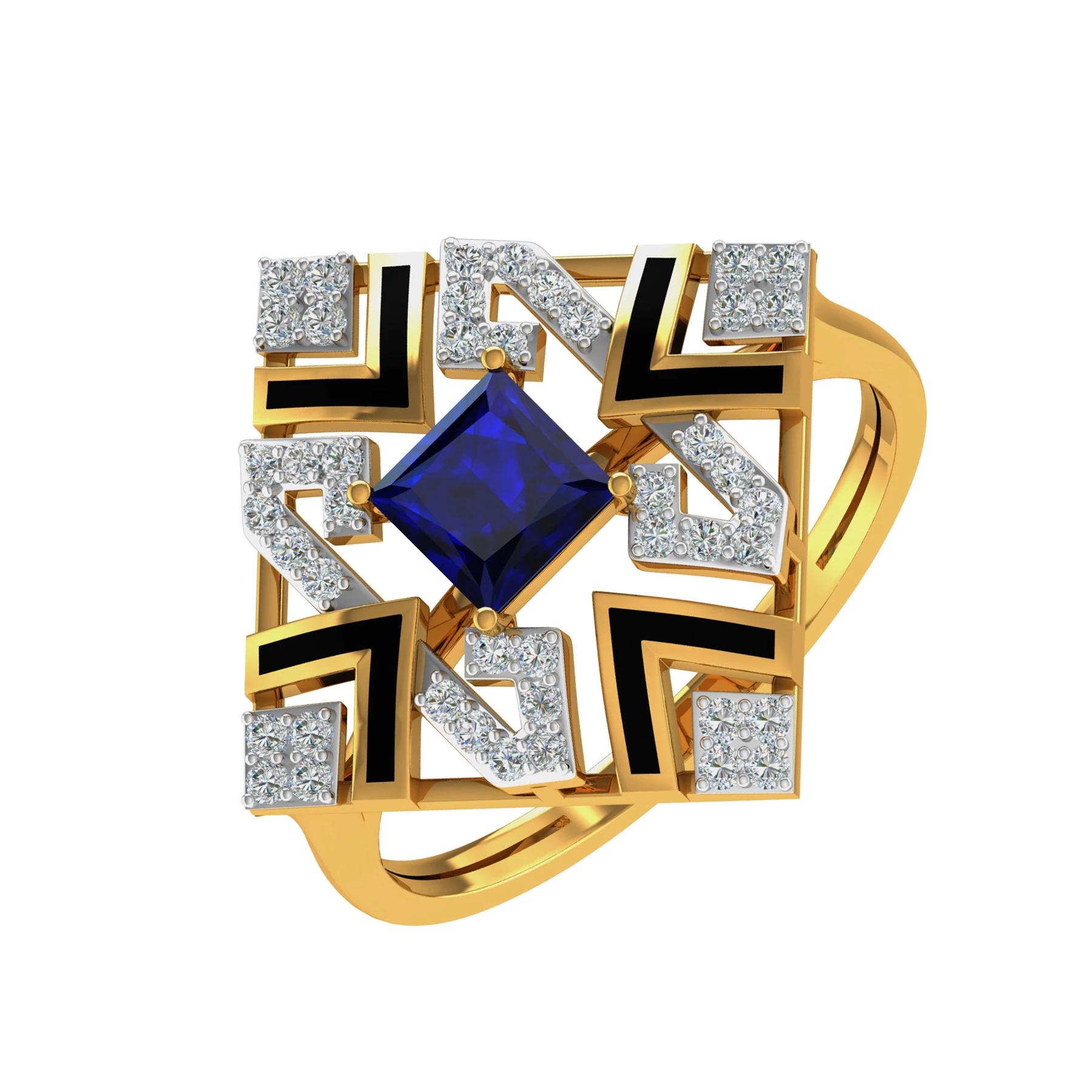 Yellow Gold 14KT Size 7 SI-HI Gemstone
