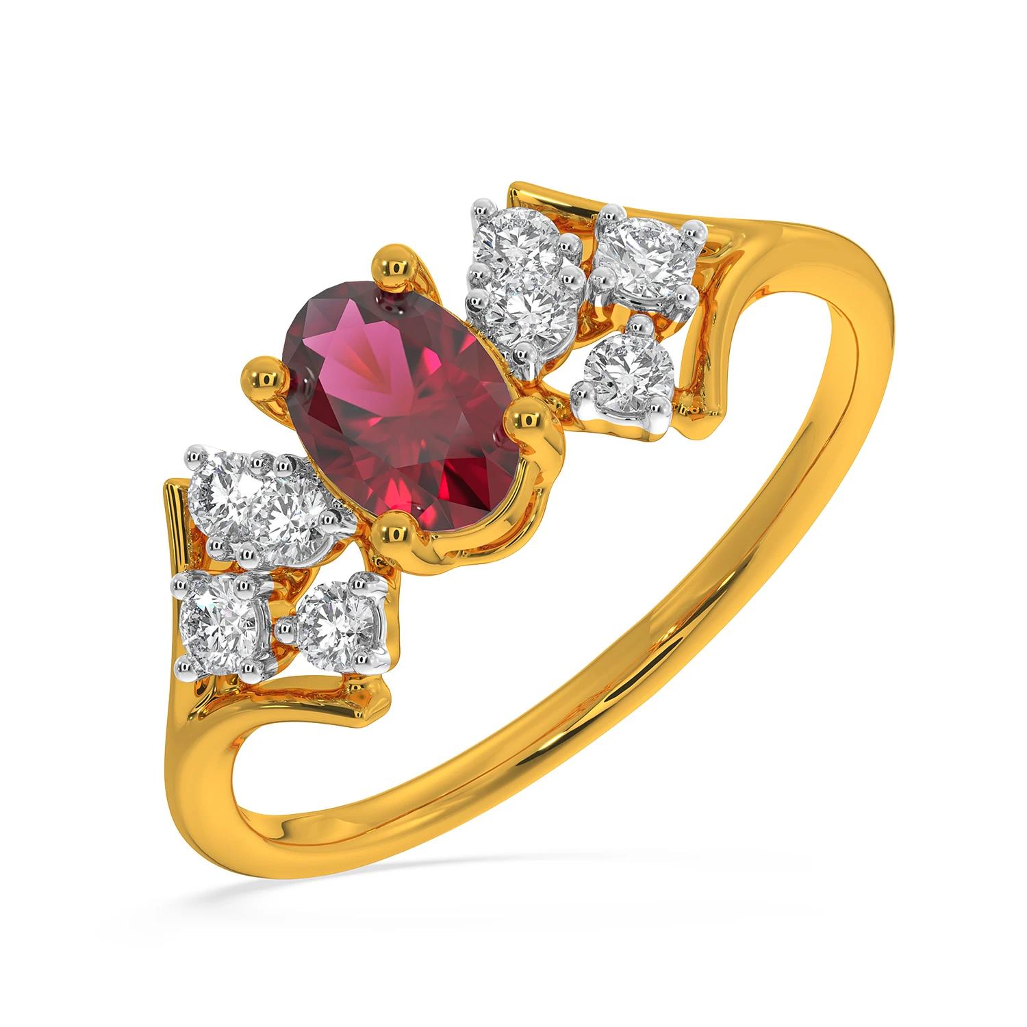 Yellow Gold 14KT Size 7 SI-HI Gemstone