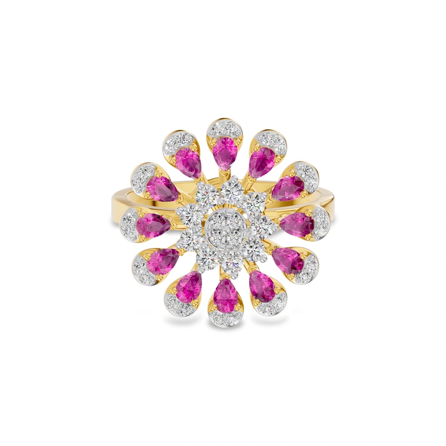 Yellow Gold 14KT SI-HI Gemstone 7
