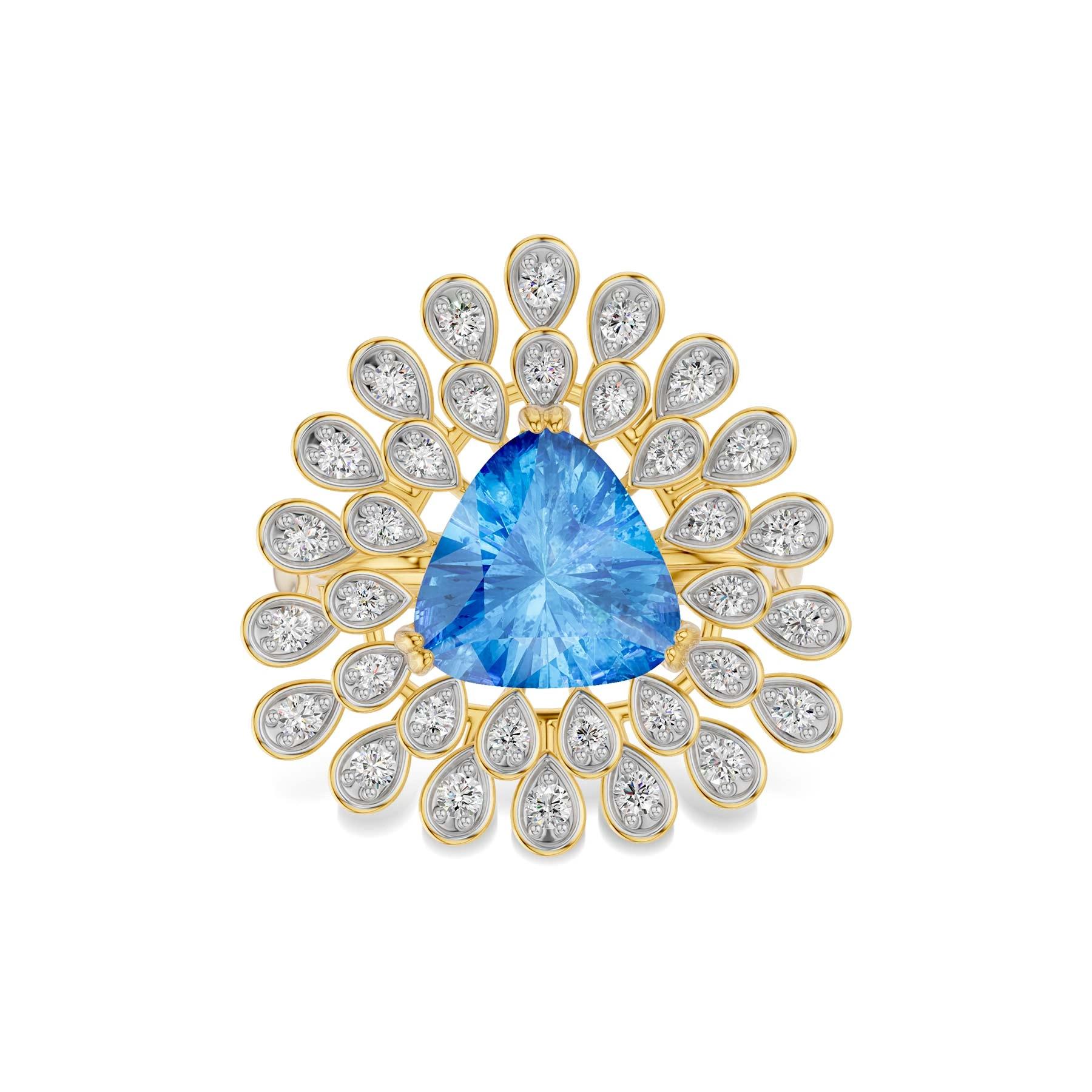 Yellow Gold 14KT SI-HI Gemstone 7